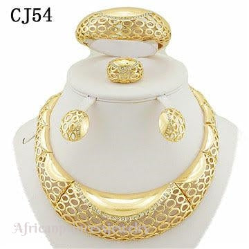 FOUR PIECE 18K GOLD PLATED NECKLACE SET