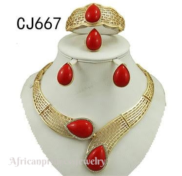 FOUR PIECE 18K GOLD PLATED NECKLACE SET