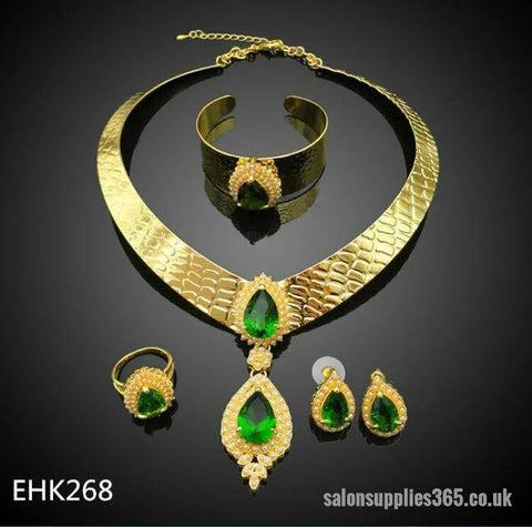 FOUR PIECE 18K GOLD PLATED NECKLACE SET