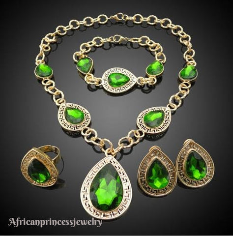 FOUR PIECE 18K GOLD PLATED NECKLACE SET