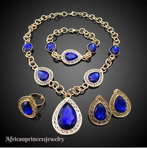 FOUR PIECE 18K GOLD PLATED NECKLACE SET
