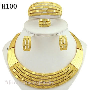 FOUR PIECE 18K GOLD PLATED NECKLACE SET