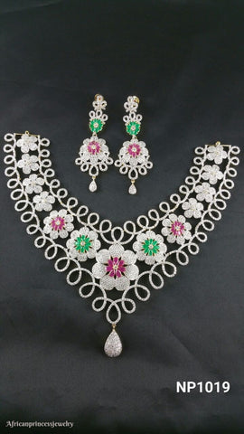 CUBIC ZIRCONIA NECKLACE SET