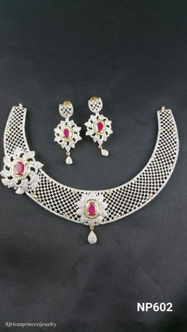 CUBIC ZIRCONIA NECKLACE SET