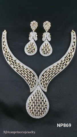CUBIC ZIRCONIA NECKLACE SET