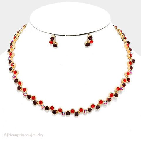 EVENING CRYSTAL NECKLACE SET