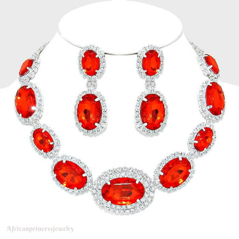 EVENING CRYSTAL NECKLACE SET