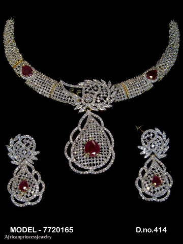 CUBIC ZIRCONIA NECKLACE SET