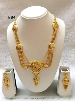 THREE PIECE INDIAN/AFRICAN GOLD PLATED NECKLACE SET