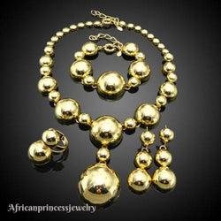 FOUR PIECE 18K GOLD PLATED NECKLACE SET