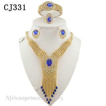 FOUR PIECE AFRICAN GOLD PLATED NECKLACE SET