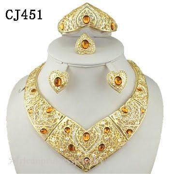 FOUR PIECE  18K GOLD PLATED NECKLACE SET
