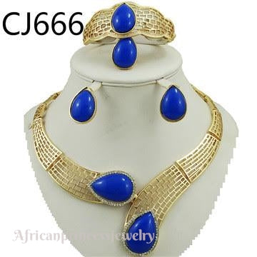 FOUR PIECE 18K GOLD PLATED NECKLACE SET