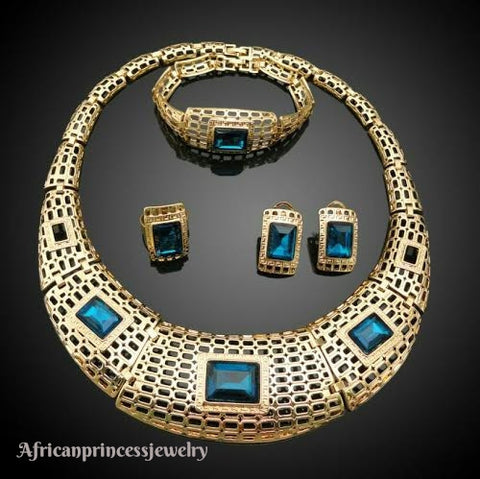 FOUR PIECE 18K GOLD PLATED NECKLACE SET