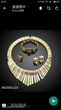 FOUR PIECE AFRICAN GOLD PLATED NECKLACE SET