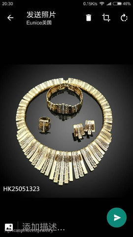 FOUR PIECE AFRICAN GOLD PLATED NECKLACE SET