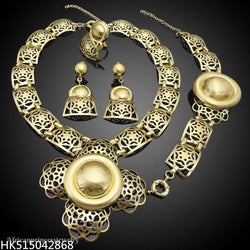 FOUR PIECE AFRICAN GOLD PLATED NECKLACE SET